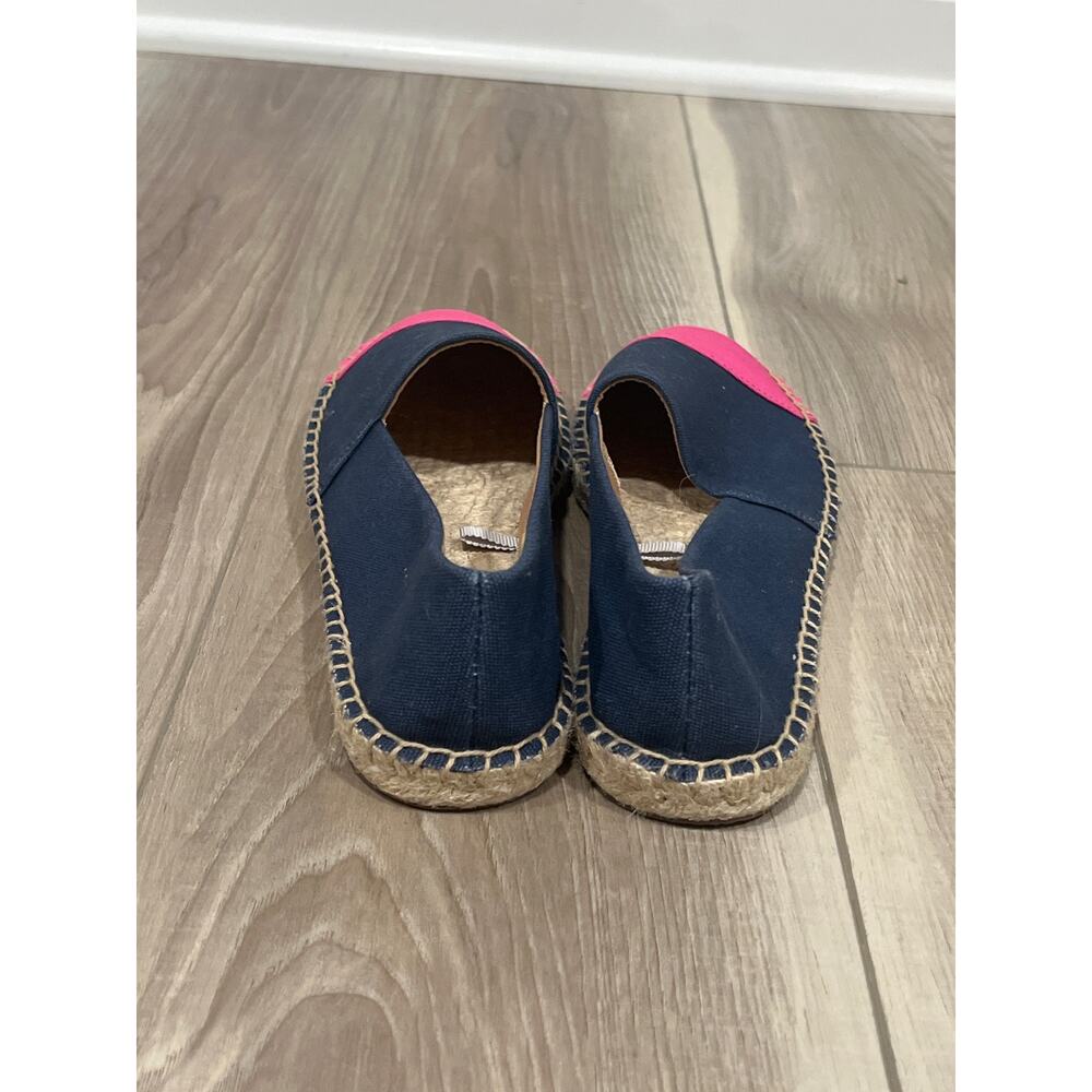 J‎ Crew, Cap Toe Navy and Pink Espadrille, Size 7.5, KB230 - Picture 3 of 6
